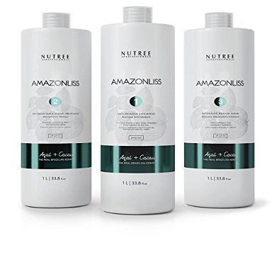 Brazilian Keratin Smoothing Treatment  Step 2 Professional Hair Straightening Formula, Frizz Control (Green, 8.45 fl.oz)