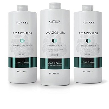Brazilian Keratin Smoothing Treatment  Step 2 Professional Hair Straightening Formula, Frizz Control (Green, 8.45 fl.oz)