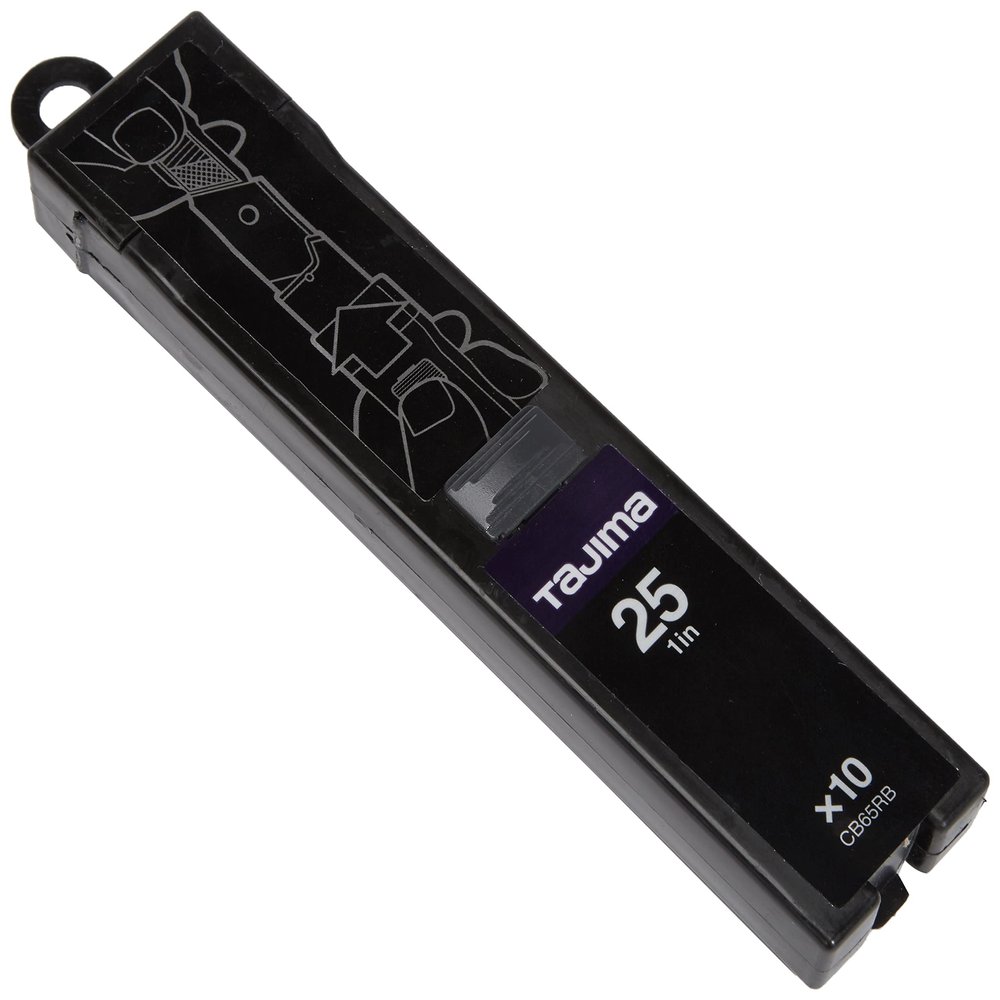 Tajima CB65RB" Razor Black Spare Blades, 25 mm, Set of 10 Pieces