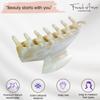 French Amie Chic Ivory Handmade Celluloid Large 3" Jaw Hair Claw Clip Clamp Clutcher Fashion Durable and Styling Hair Accessories for Women Strong Hold No Slip Grip, Made in France view 2
