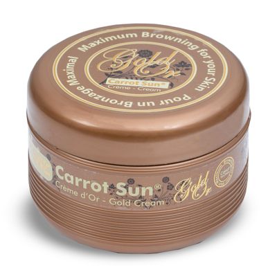 Carrot Sun Tanning Accelerator 350ml Gold Tanning Gel Natural Extract Sun Cream Dark Tanning Lotion for All Skin Types Tan Lotion with Almond Oil for Even Beautiful Skin Coloring SPF0