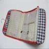 25" Women's Hanging Cosmetic Bag (Houndtooth Red) view 2