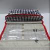 25" Women's Hanging Cosmetic Bag (Houndtooth Red) view 3