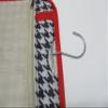 25" Women's Hanging Cosmetic Bag (Houndtooth Red) view 4