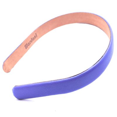 1.5 CM wide lambskin leather headband, handmade in USA comfortable all day hold (Lt-Purple)
