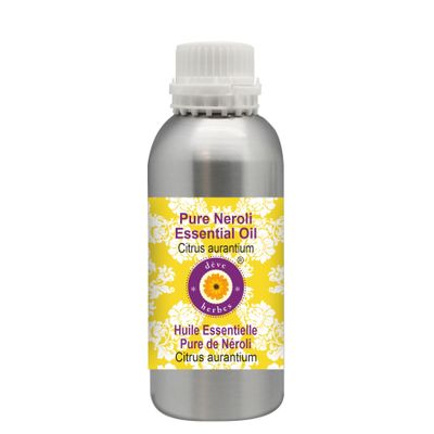 Deve Herbes Pure Neroli Essential Oil (Citrus aurantium) Steam Distilled 300ml (10 oz)