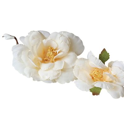 Drasawee 2 Pcs Pack Handmade Roses Wedding Bridal Hair Pins Hair Accessories Headpiece Champagne