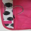 25" Women's Hanging Cosmetic Bag (Black Dots With Pink Trim) view 4