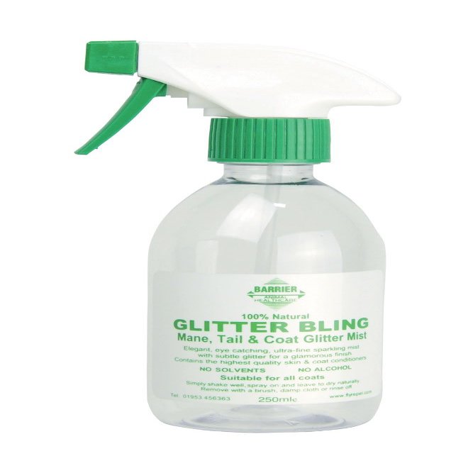 Barrier Glitter Bling - 250ml Silver - 100% natural - Conditioning glitter mist - Eye catching ultra-fine sparkling mist with subtle glitter - No solvents