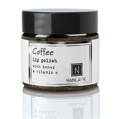 Coffee Lip Polish, 1 oz by Nabila K - Hydrating Lip Exfoliator & Moisturizer with Honey and Vitamin E for Dry and Chapped Lips - Cruelty-Free, Real Sugar, Made in USA