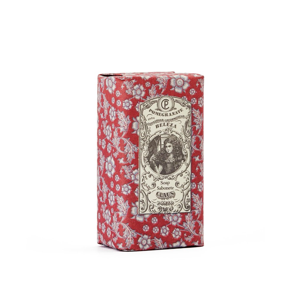 Claus Porto - Mirror Pomegranate Mini Soap | Cleansing, Nourishing, Softening | Handcrafted, Aromatic, Fruity (50g | 1.7 oz)