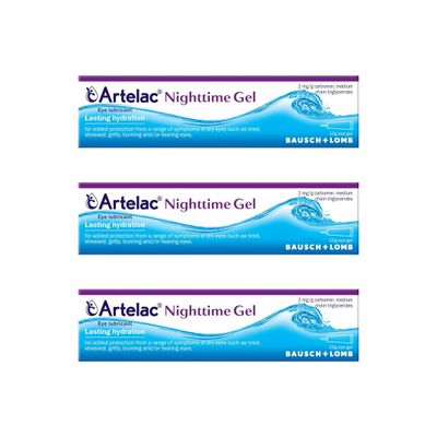 Artelac Nightime Gel 3 x 10g tubes BULK BUY