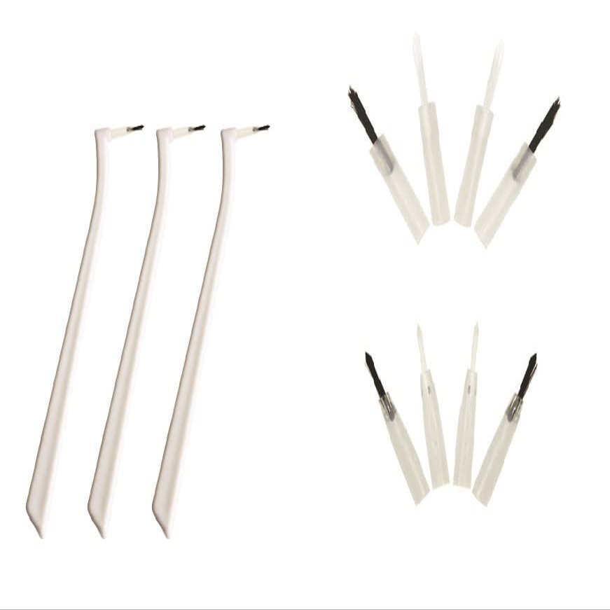 S&Dent USA FDA & TUV CE 1 Pack 100pcs Disposable Brush Tips with 50pcs Handle Holder Applicator Brush Head Color Random Free Shipping