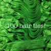 100pc No Crease Knotted Hair Ties - Solid Color Packs (Kelly Green) view 1