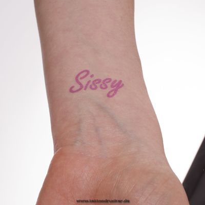 25 x Pink Sissy Boy Tattoo - Sissy Maid - Sissy Cuckold - Sissy Lettering - Sissy Sign (25)