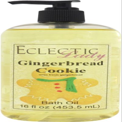 Gingerbread Cookie Bath Oil, Scented Body Oil, Relaxing, 16 oz