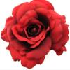 4.5" Red Rose Silk Flower Hair Comb view 1