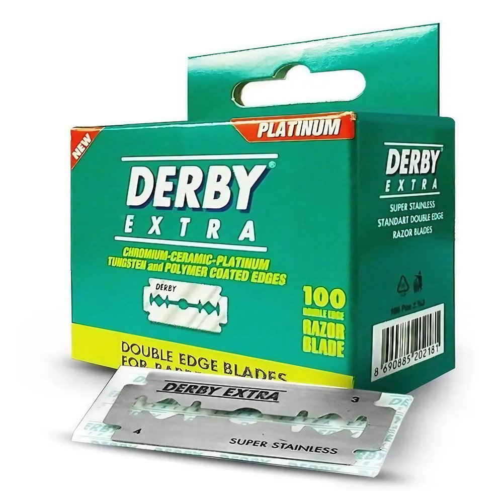 Derby Extra Double Edge Safety Razor Blades - Pack of 100 Blades
