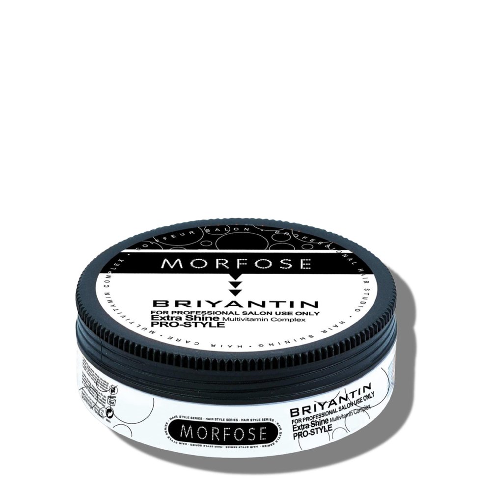 Morfose Briyantin Hair Wax with Multivitamin Complex - Strong Hold, High Shine, Easy to Use, Long-Lasting, Creates Texture - Ideal for All Hair Types, (1 x 5.92 Fl Oz)