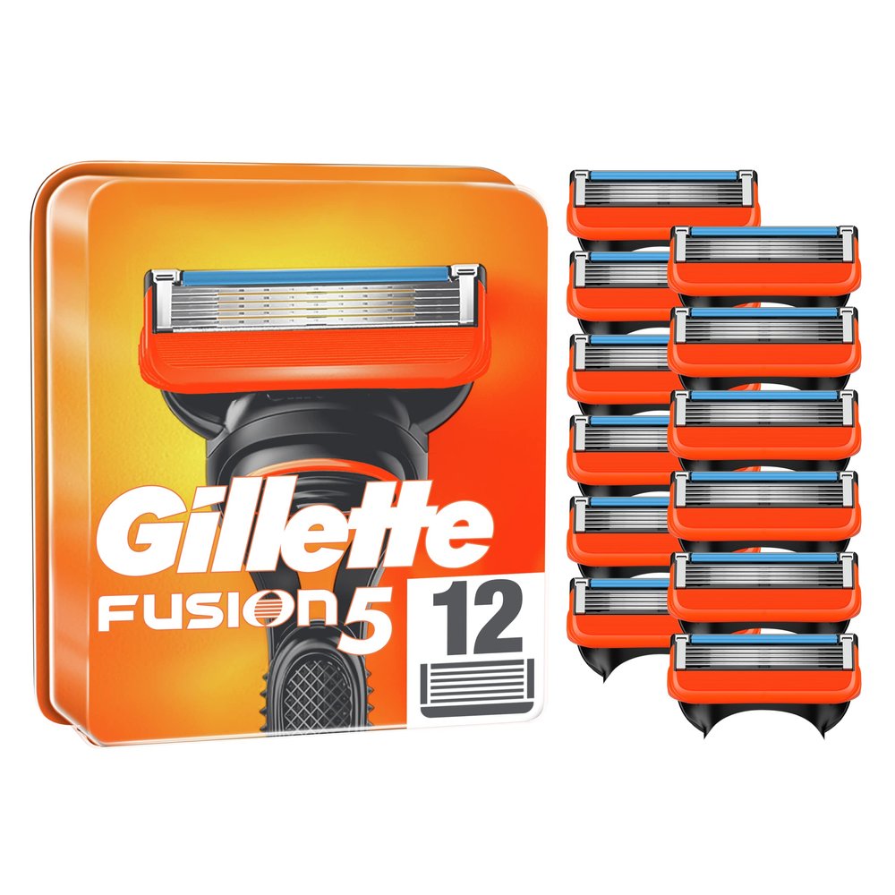 Mens Gillette Fusion5 Razor Blades  1 Pack of 12