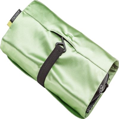 COCOON - Premium - Minimalist Hanging Toiletry Kit - Laminated Silk - Light Green