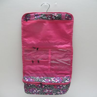 25" Women's Hanging Cosmetic Bag - Purple Dots