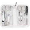3 Swords Germany - brand quality 8 piece manicure pedicure grooming kit set synthetic leather case white - Made in Germany view 1