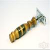 American Walnut Wooden Safety Razor with Etched Copper Hunting Inlay view 4