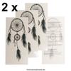2 x Dreamcatcher Tattoo in black - Dreamcatcher temporary Tattoo view 2