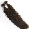 Remeehi 100s 1g/s Brazilian Virgin Fusion Hair Extensions Deep Curly Human Real Hair Keratin Nail U Tip Hair Extension(18" 1B#) view 1