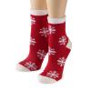 Earth Therapeutics Thermal Double Layer Socks - Red Multi Snowflake view 4