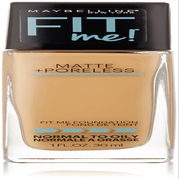 Maybelline New York Fit Me Matte Plus Pore Less Foundation Makeup, Natural Buff, 1 Fluid Ounce