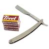 G.S PROFESSIONAL BARBER STRAIGHT EDGE RAZOR SAFETY WITH 100 DERBY BLADES - SALON QUALITY SMOOTH SHAVE - 100 PERCENT STAINLESS STEEL - REPLACEMENT BLADES EXTEND LIFE OF SHAVER view 1