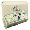 Houder Designer Lipstick Case with Mirror for Purse - Decorative Lipstick Holder with Gift Box - Velvet Lined - Protect Your Lipsticks in Style (Blue Flowers) view 2
