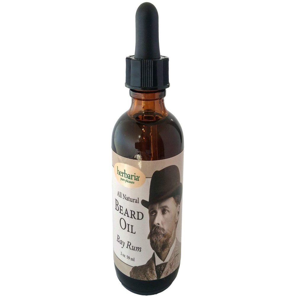 Herbaria Beard Oil Bay Rum All-Natural with Essential Oils 2 oz. Enjoy Our Other Skin-Friendly Products.