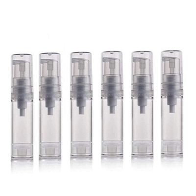erioctry 5ML Airless Pump Bottle-Empty Refillable Clear Airless Vacuum Pump Cream Lotion Bottle Travel Bottles Toiletries Liquid Container for Cosmetic Make-up Pack of 6 (5ml)