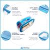 Small Clear Travel Packing Cube/See Through PVC Plastic Pouch for Carry On Suitcase, Backpack or Diaper Bag/Transparent Multipurpose Accessories, Makeup & Underwear Organizer w/Handle (Turquoise) view 3