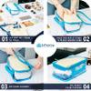 Small Clear Travel Packing Cube/See Through PVC Plastic Pouch for Carry On Suitcase, Backpack or Diaper Bag/Transparent Multipurpose Accessories, Makeup & Underwear Organizer w/Handle (Turquoise) view 4