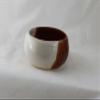 Pottery Brown and White Shaving Soap Bowl- Handmade in the USA, Beautiful Gift! view 1