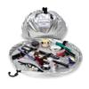 Lay-n-Go Cosmo Layflat Drawstring Cosmetic & Makeup Bag Organizer - Portable Drawstring Makeup Bag w/Zipper Pocket, Makeup Loops & More -Durable, Machine Washable Toiletry Bag (20", Metallic Silver) view 1