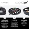 Lay-n-Go Cosmo Layflat Drawstring Cosmetic & Makeup Bag Organizer - Portable Drawstring Bag w/Zipper Pocket, Makeup Loops & More - Durable, Machine Washable Toiletry Bag for Travel (20", Black) view 3