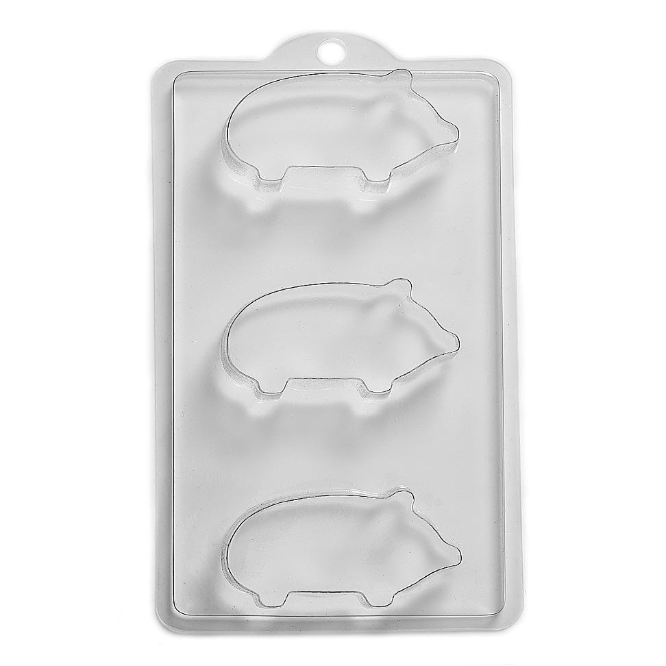 6 Cavity Pigs Soap/Bath Bomb Mould Mold M59 x 10