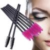 200 PCS Disposable Eyelash brush Mascara Wands Spoolies for Eye Lash Extension, Eyebrow and Makeup (Black&Rose red) view 3