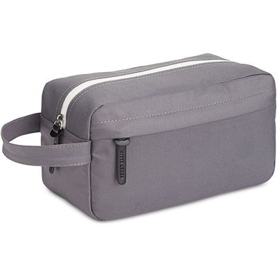 Perry Ellis Mens Square Toiletry Travel Tote Luggage, Grey, Extra Small (16 in. & Under)