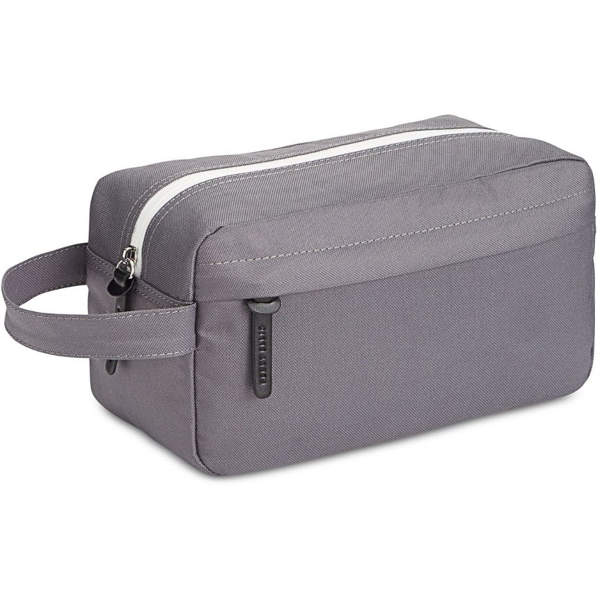 Perry Ellis Mens Square Toiletry Travel Tote Luggage, Grey, Extra Small (16 in. & Under)