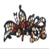 Butterfly Barrette with Black Trim U86750-0082topaz view 1