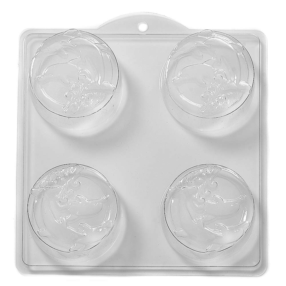 4 Cavity Jumping Dolphins Soap/Bath Bomb Mould Mold L30 x 5