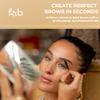 Fab Brows Duo Eyebrow Kit, Ultimate Brow Stencil Kit with Compact Powder Mirror and Eyebrow Shaper, Waterproof Eyebrow Makeup Kit Contour Palette, Eyebrow Cosmetics, (Slate/Black) view 2