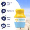 Solar Buddies Sunscreen Applicator - Single Blue - Refillable Roll on Sponge Sunscreen, Suncream & Lotion Applicator For Kids, Adults & Families - Holds 3.4fl oz, Perfect Size for Travel view 3