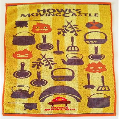 Ghibli Howl's Moving Castle mosquitoes Lucifer and kitchen face towel From Japan New